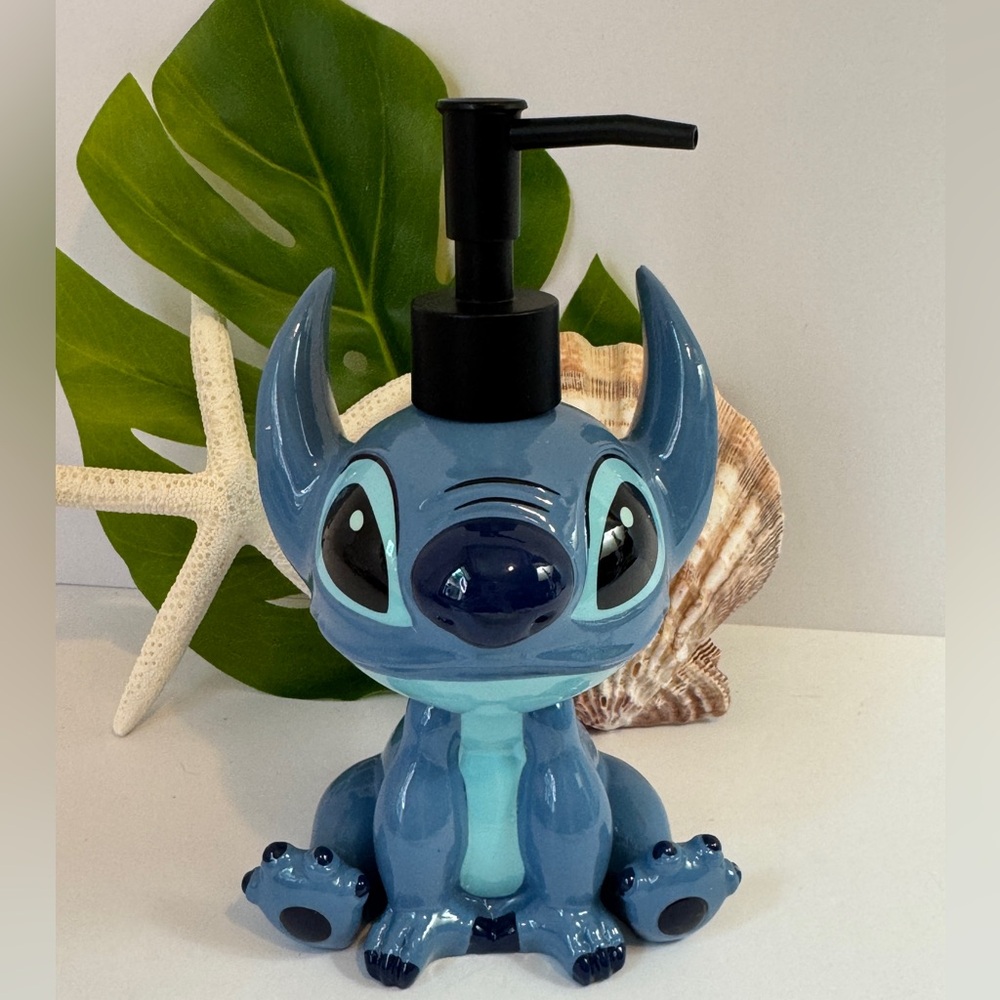 Disney Blue and Black Stitch Bath Dispenser - New